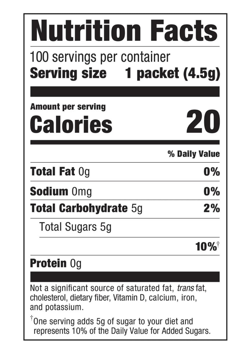 Sugar In The Raw Turbinado Cane Sugar 100ct