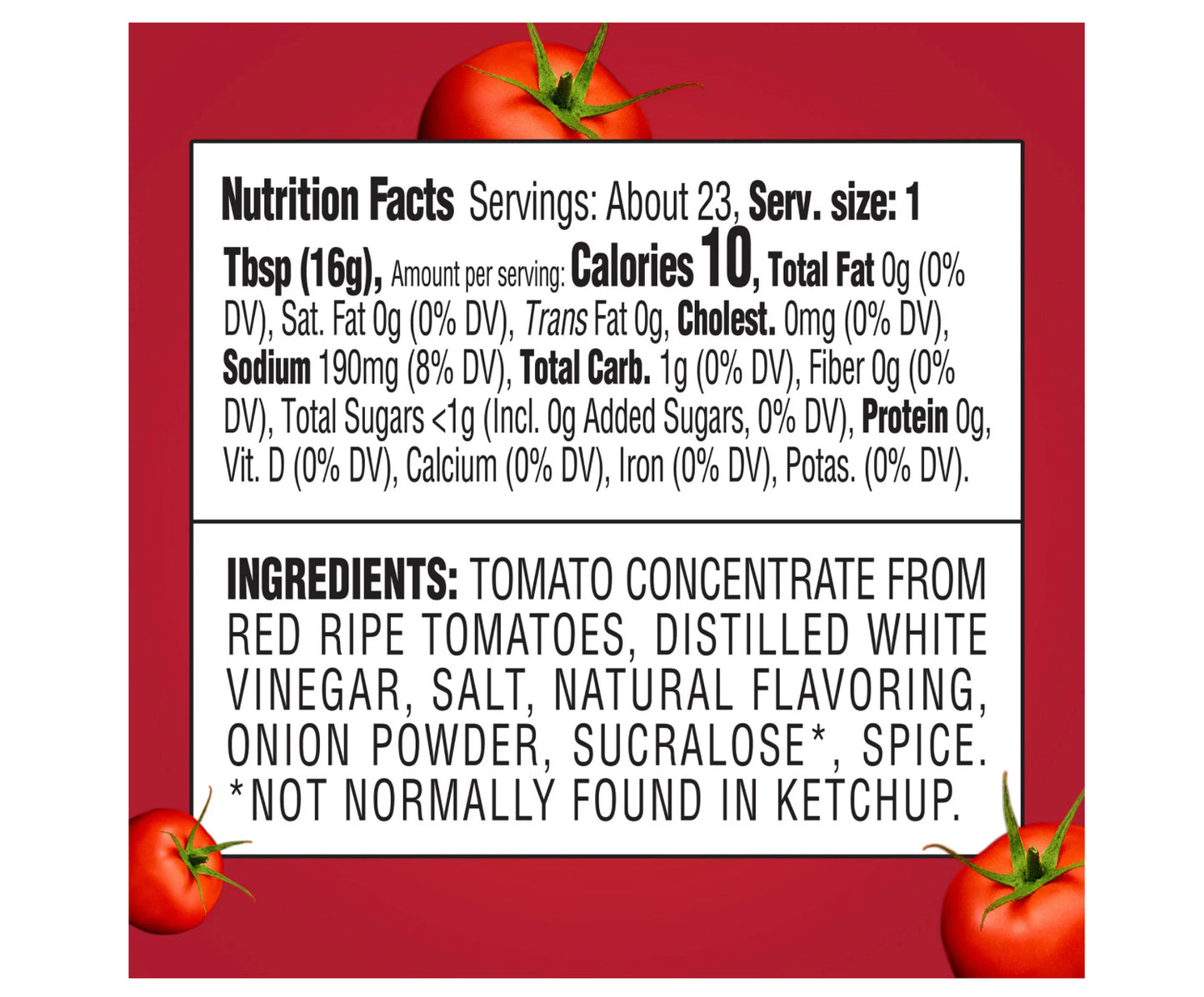 Heinz Tomato Ketchup With No Sugar Added 13oz