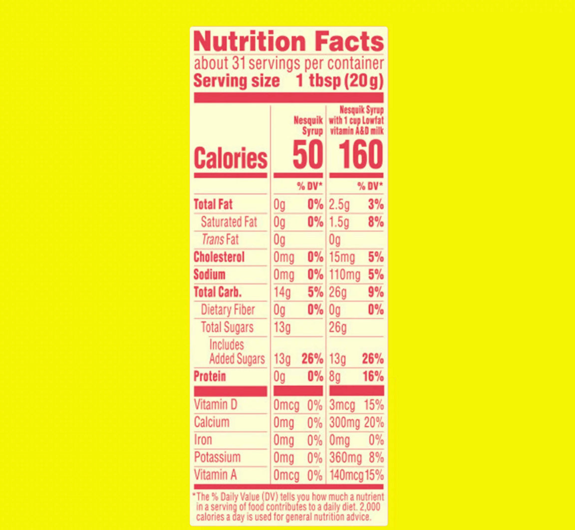 Nesquik Strawberry Flavored Syrup 22oz