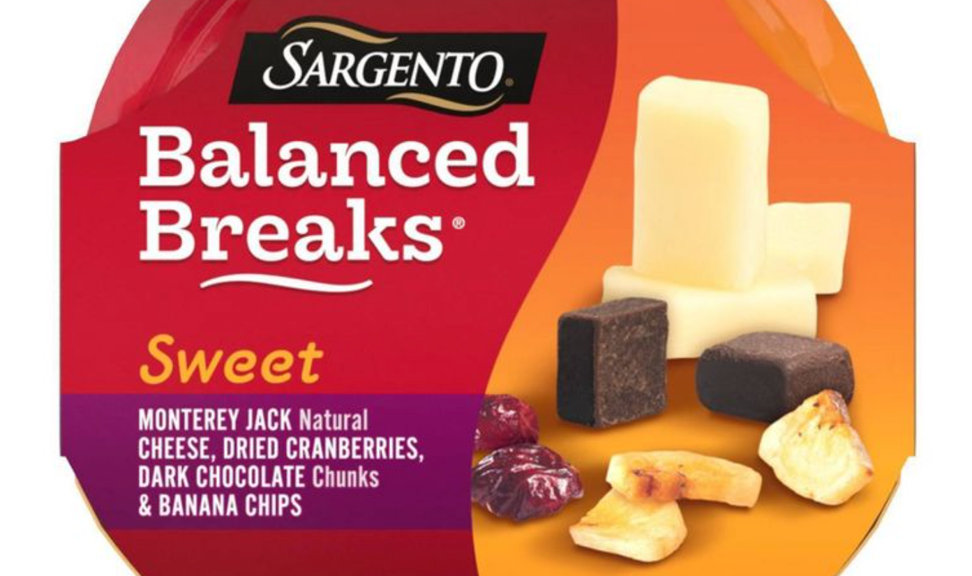 Sargento Sweet Balanced Breaks Monterey Jack Cheese, Dried Cranberries, Dark Chocolate & Banana Chips