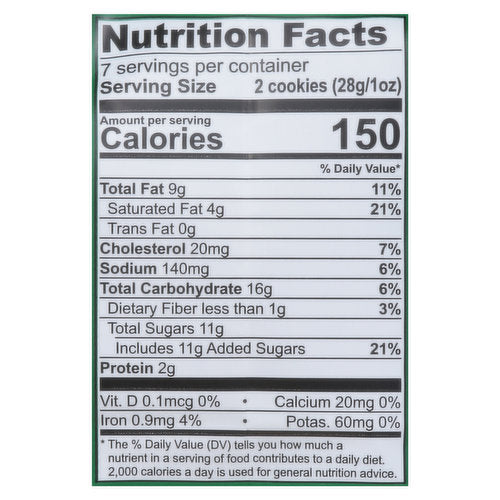 Tate's Bake Shop Walnut Chocolate Chip Cookies 7oz