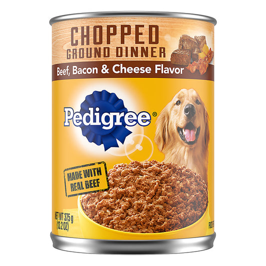 Pedigree Chopped Ground Dinner Beef, Bacon & Cheese 13.2oz