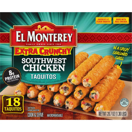 El Monterey Southwest Chicken Taquitos 18ct