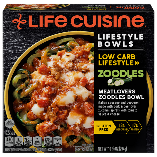 Life Cuisine Lifestyle Bowls Meatlovers Zoodles Bowl 10.37oz