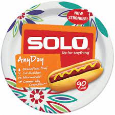 Solo Any Day Paper Plates 8.5" 90ct