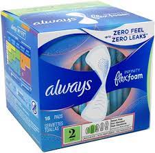 Always Infinity Size 2 Flex Foam 16ct