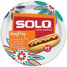 Solo Any Day Paper Plates 8.5" 44ct