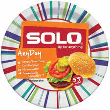 Solo Any Day Paper Plates 10" 55ct