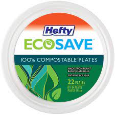 Hefty Eco Saves Paper Plates 8" 22ct