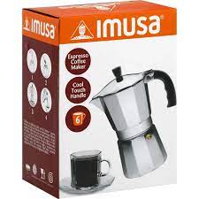 Imusa Aluminum Espresso Coffee Maker 6 Cups