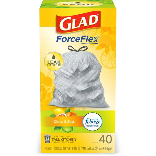 Glad ForceFlex Citrus & Zest 40ct