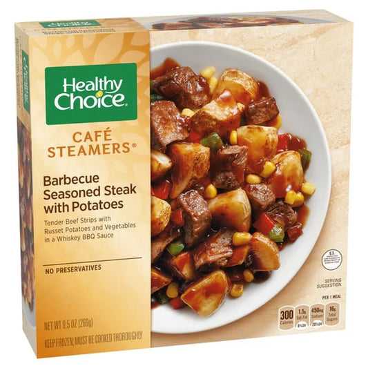 Healthy Choice Cafe Steamers  BBQ Seasoned Steak With Potatoes 9.5Oz