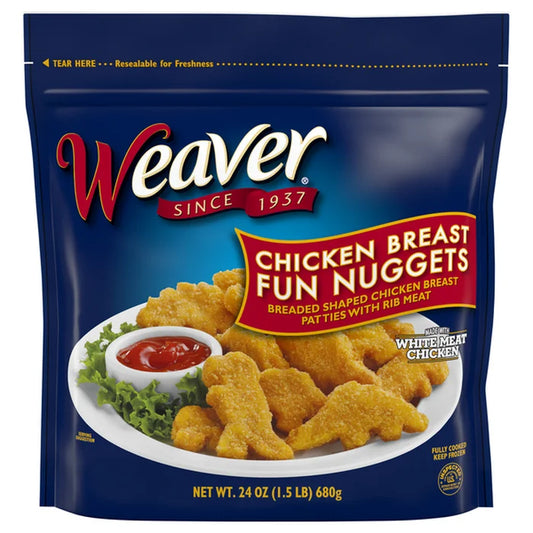 Weaver Chicken Breast Fun Nuggets 24oz