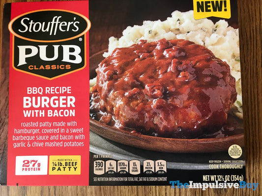 Stouffer's Pub Classic BBQ Recipe Burger With Bacon 12.5oz