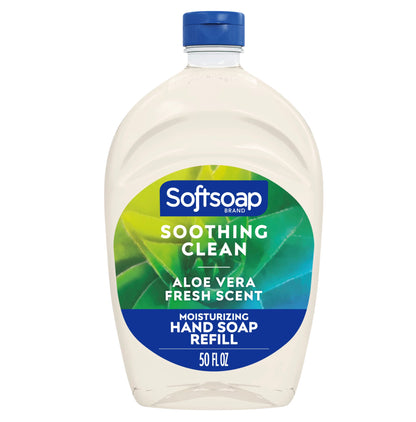 Softsoap Soothing Clean Liquid Hand Soap Refill Aloe Vera Fresh Scent 50oz