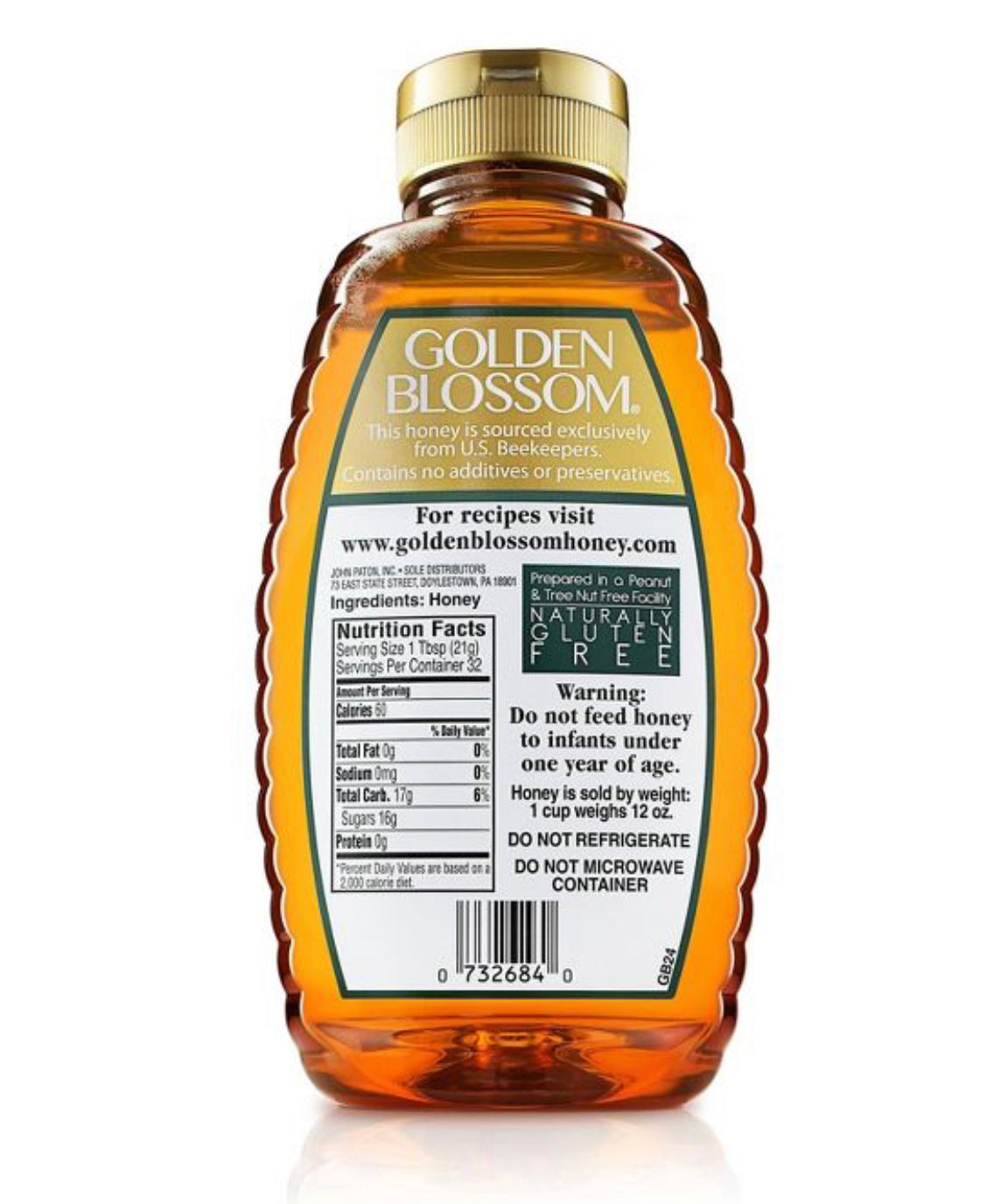 Golden Blossom Honey Premium Pure U.S. Honey 24oz