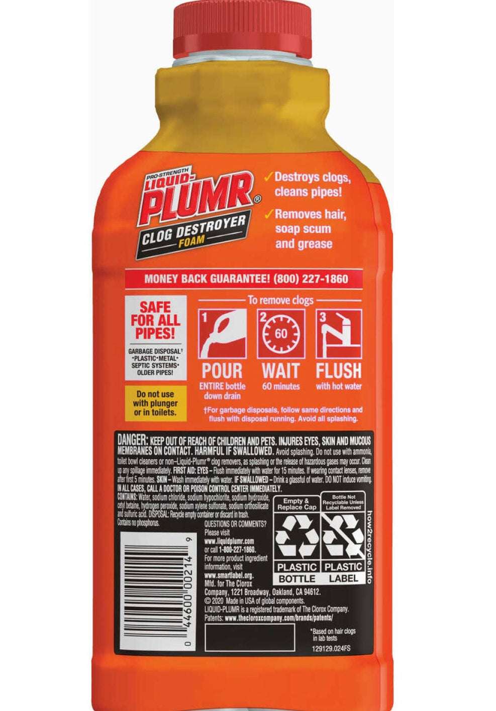 Plumr Liquid Clog Destroyer Foam 17oz