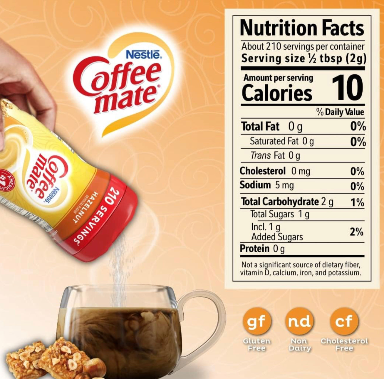 Coffee Mate Hazelnut Coffee Creamer 15oz