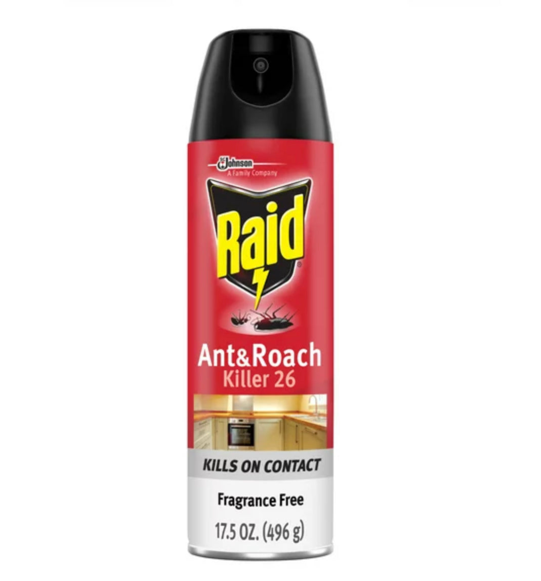 Raid Ant & Roach Killer Aerosol Fragrance Free 17.5oz