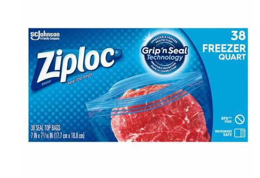 Ziploc 38 Freezer Quart