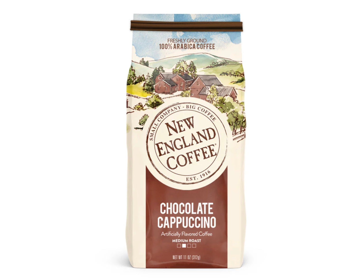 New England Coffee Chocolate Cappuccino Medium Roast Ground Coffee 11oz