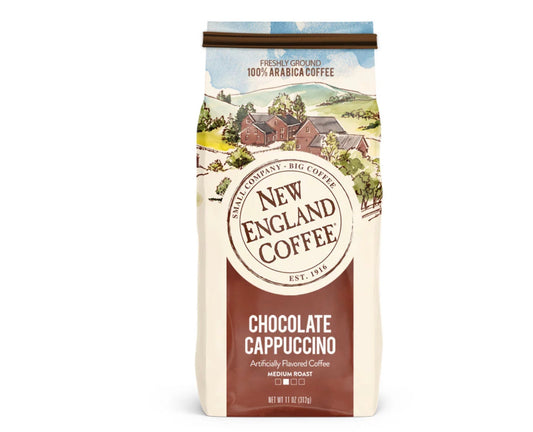 New England Coffee Chocolate Cappuccino Medium Roast Ground Coffee 11oz