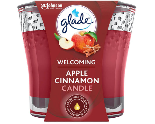 Glade Candle Jar Apple Cinnamon 3.4oz