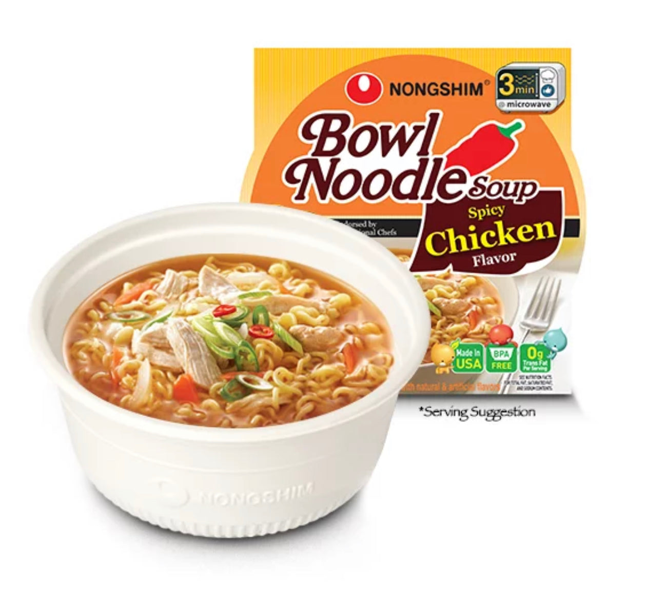 Nongshim Bowl Noodle Soup Spicy Chicken 3.03oz