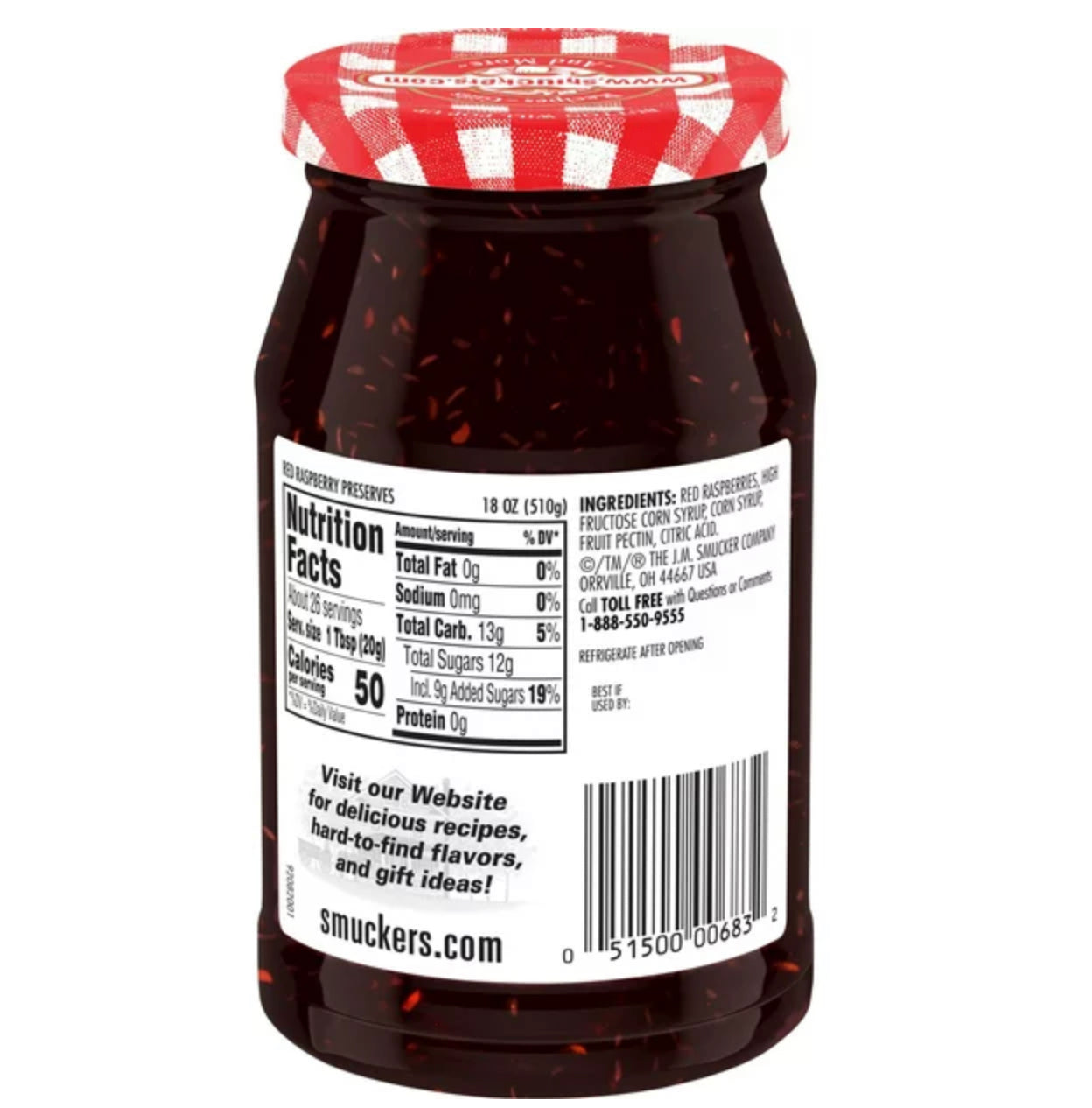 Smucker's Red Raspberry Preserves 18oz