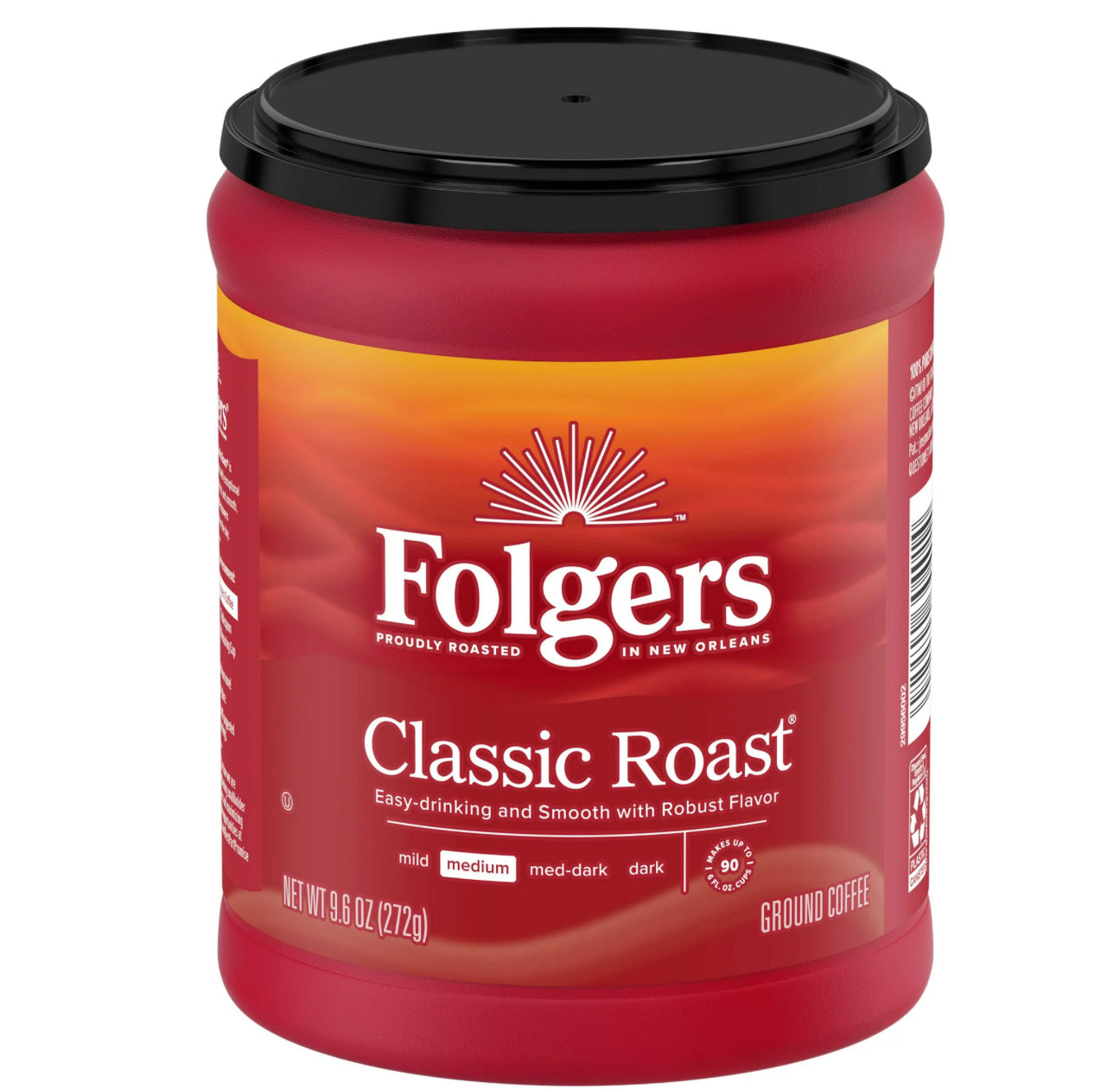 Folgers Classic Roast Medium Roast Ground Coffee 9.6oz