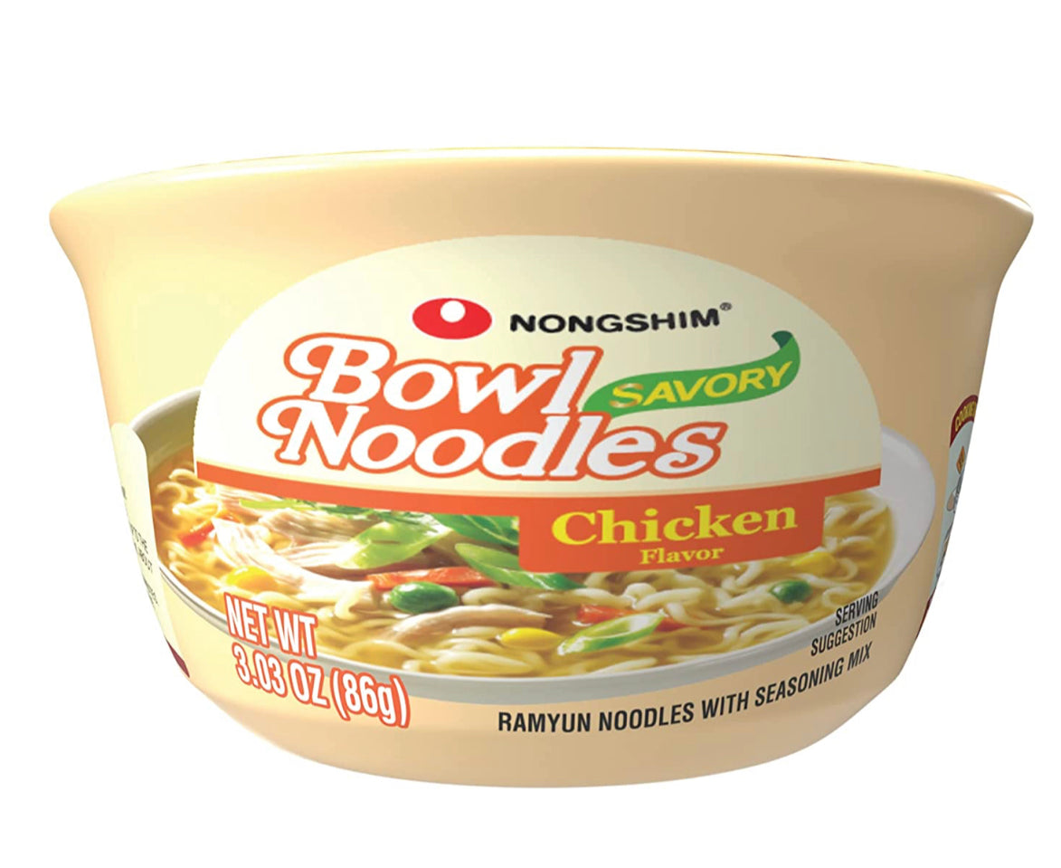 Nongshim Bowl Noodle Soup Savory Chicken Flavor 3.03oz