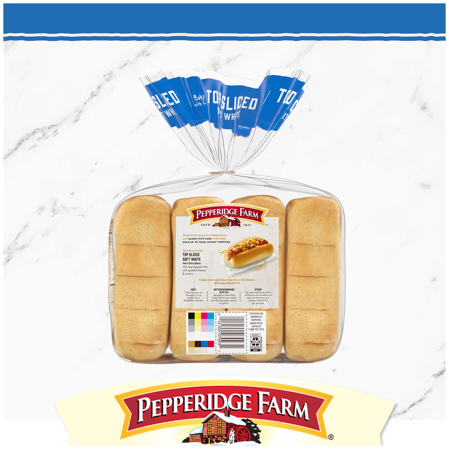 Pepperidge Farm Hot Dog Buns Top Sliced 8ct