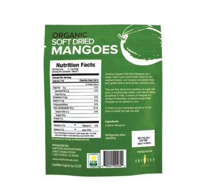 Amphora Organic Soft Dried Mangoes 3oz