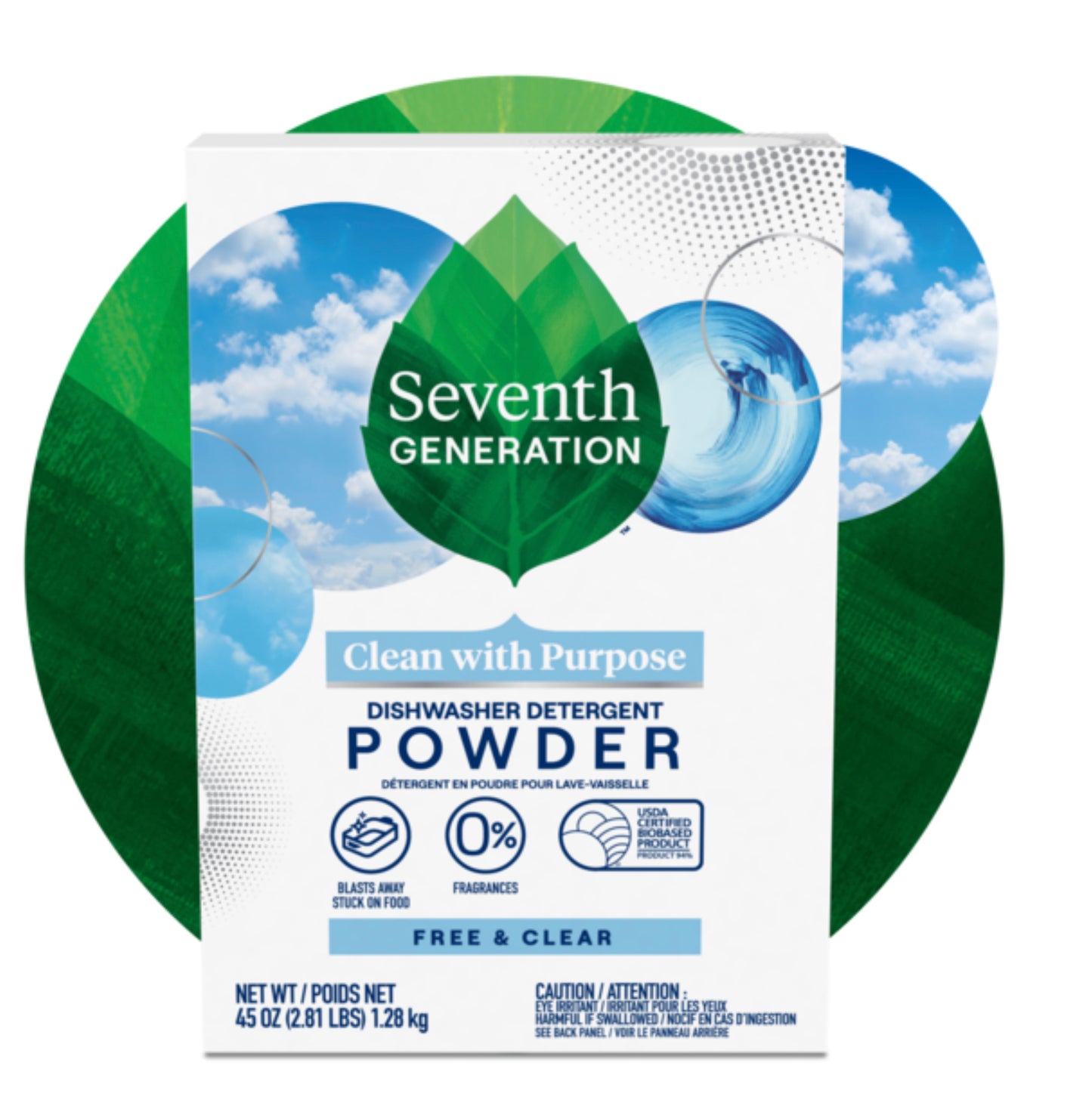 Seventh Generation Power Dishwasher Detergent Free and Clear 45oz