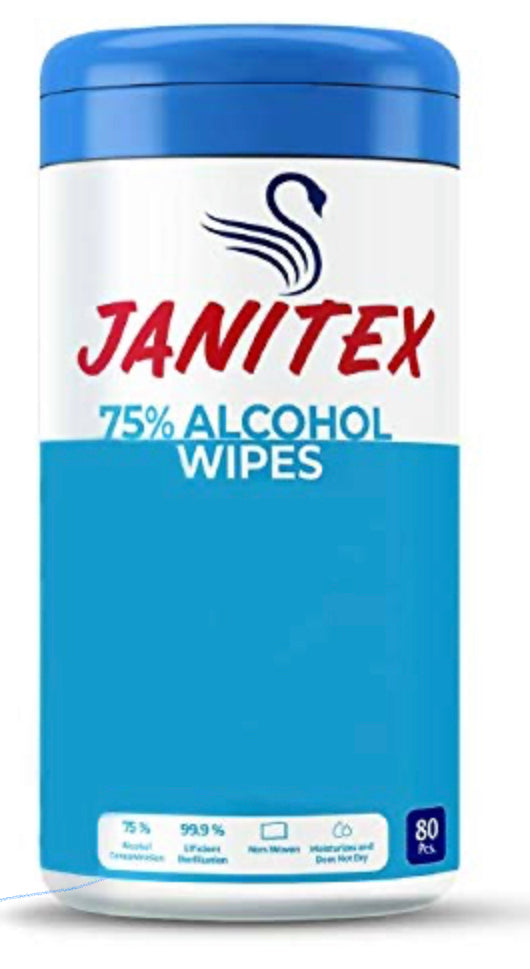 Janitex 75% Alcohol Wipes 80ct