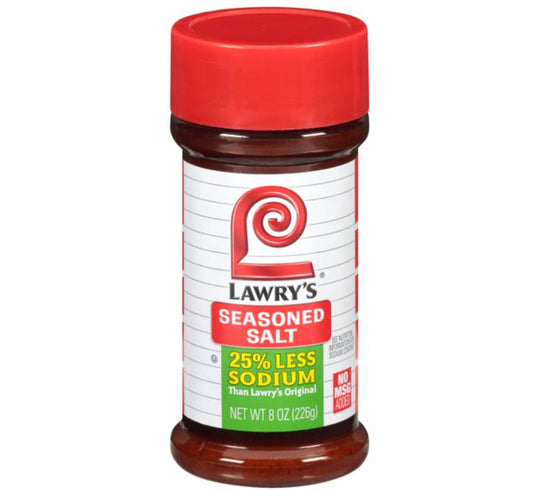 Lawry's 25% Less Sodium Seasoned Salt 8oz