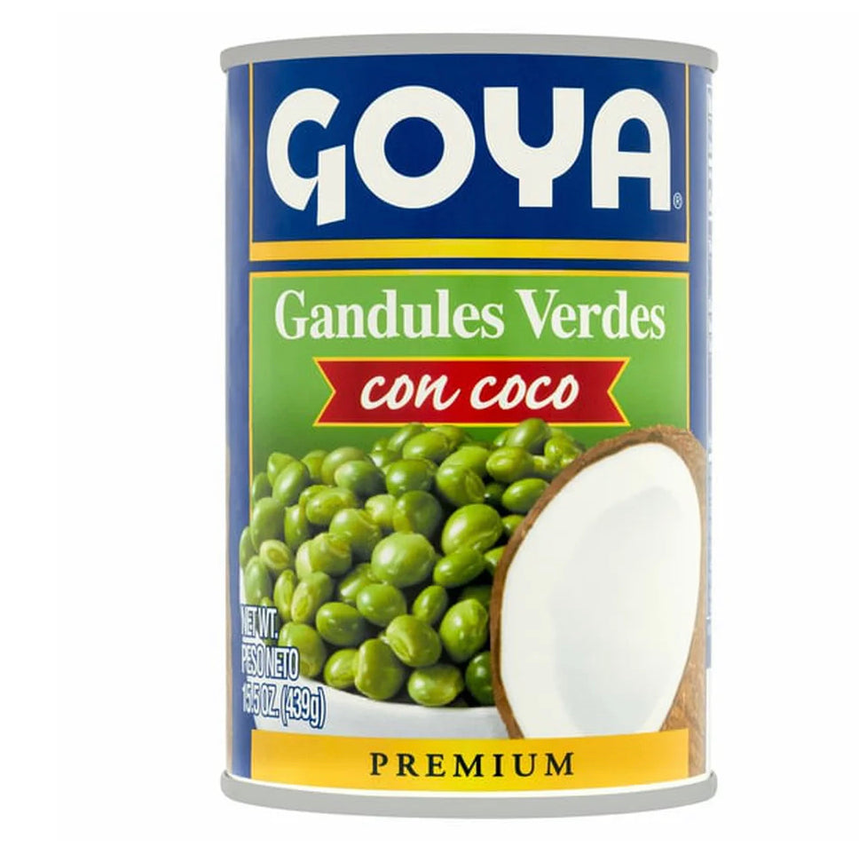 Goya Green Pigeon Peas With Coconut 15oz