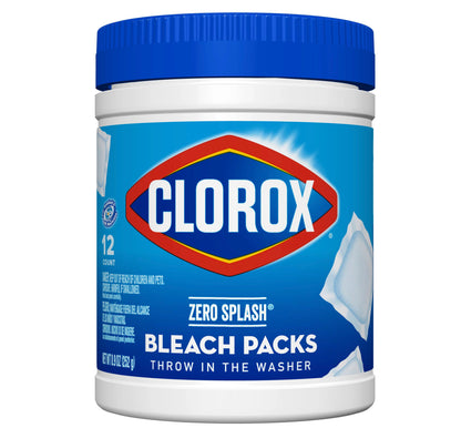 Clorox Zero Splash Bleach Packs Regular Scent 8.9oz 12ct