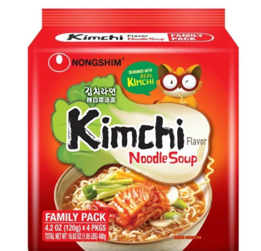 Nongshim Noodle Soup Kimchi Flavor 4.2oz 4pk