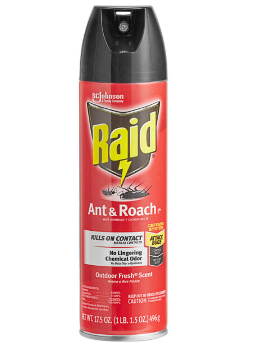 Raid Ant & Roach Killer Aerosol Lavender Scent 17.5oz