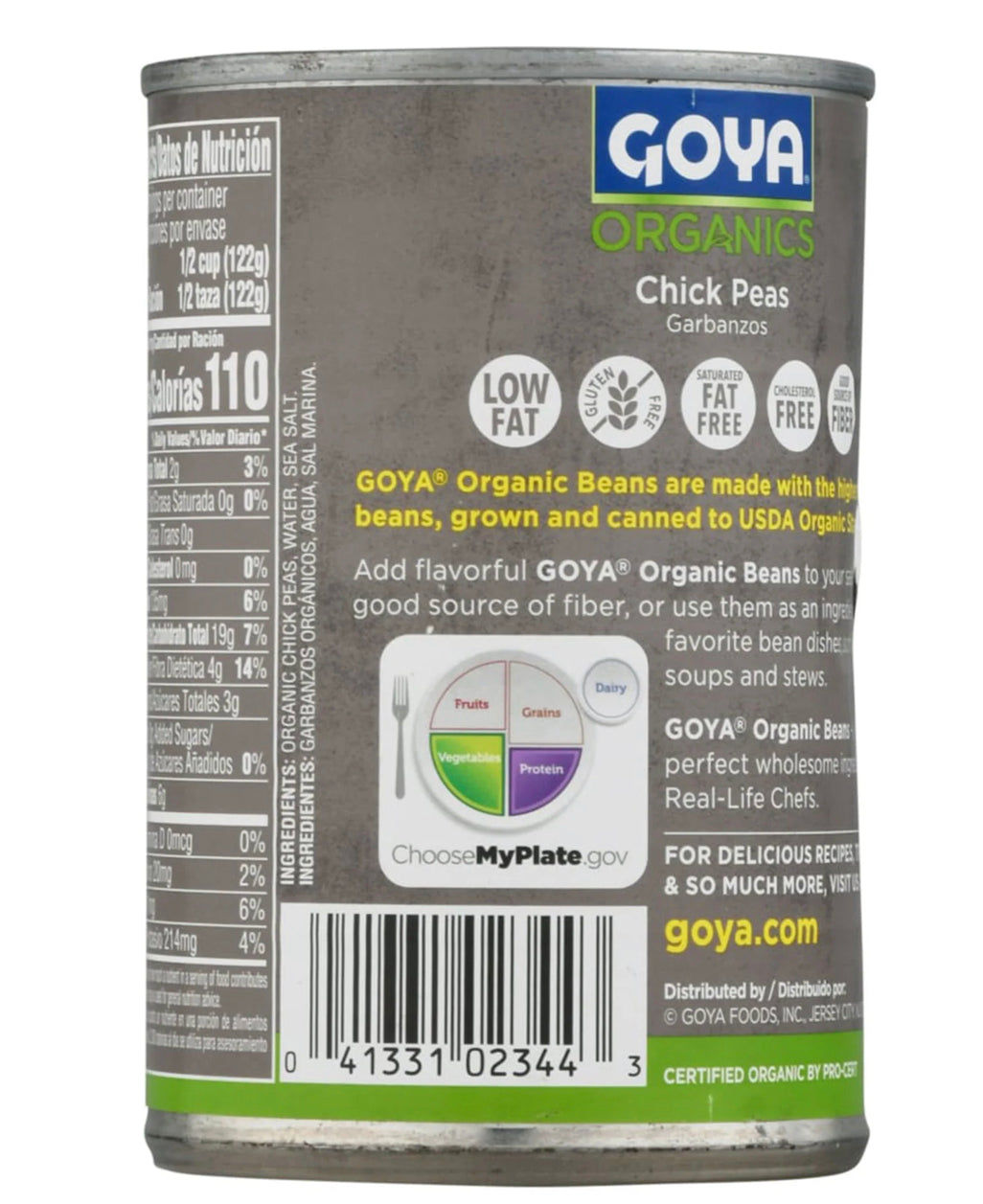 Goya Organic Chick Peas 15.5oz