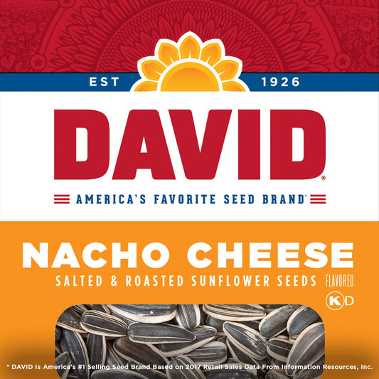 David Nacho Cheese Salted & Roasted Sunflower Seed In Shell 0.8oz