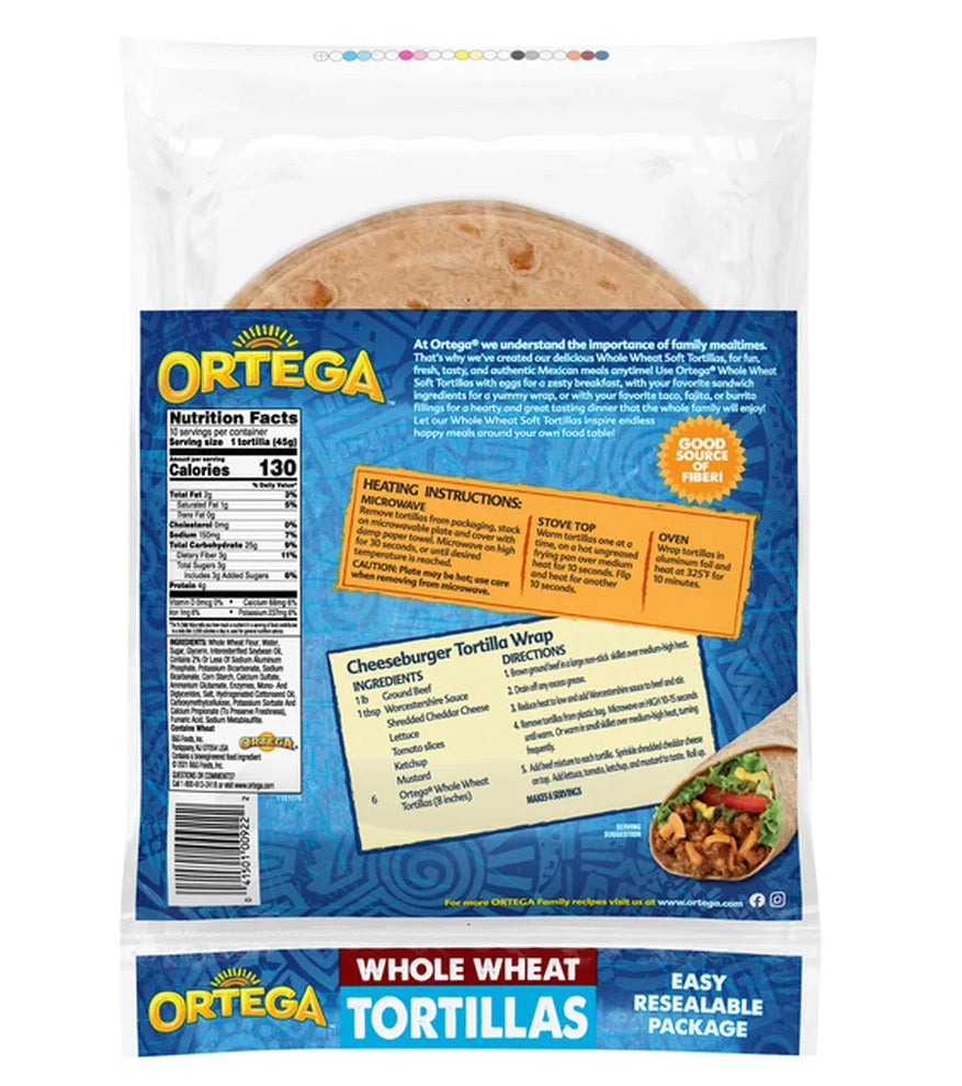 Ortega Whole Wheat 10 Tortillas