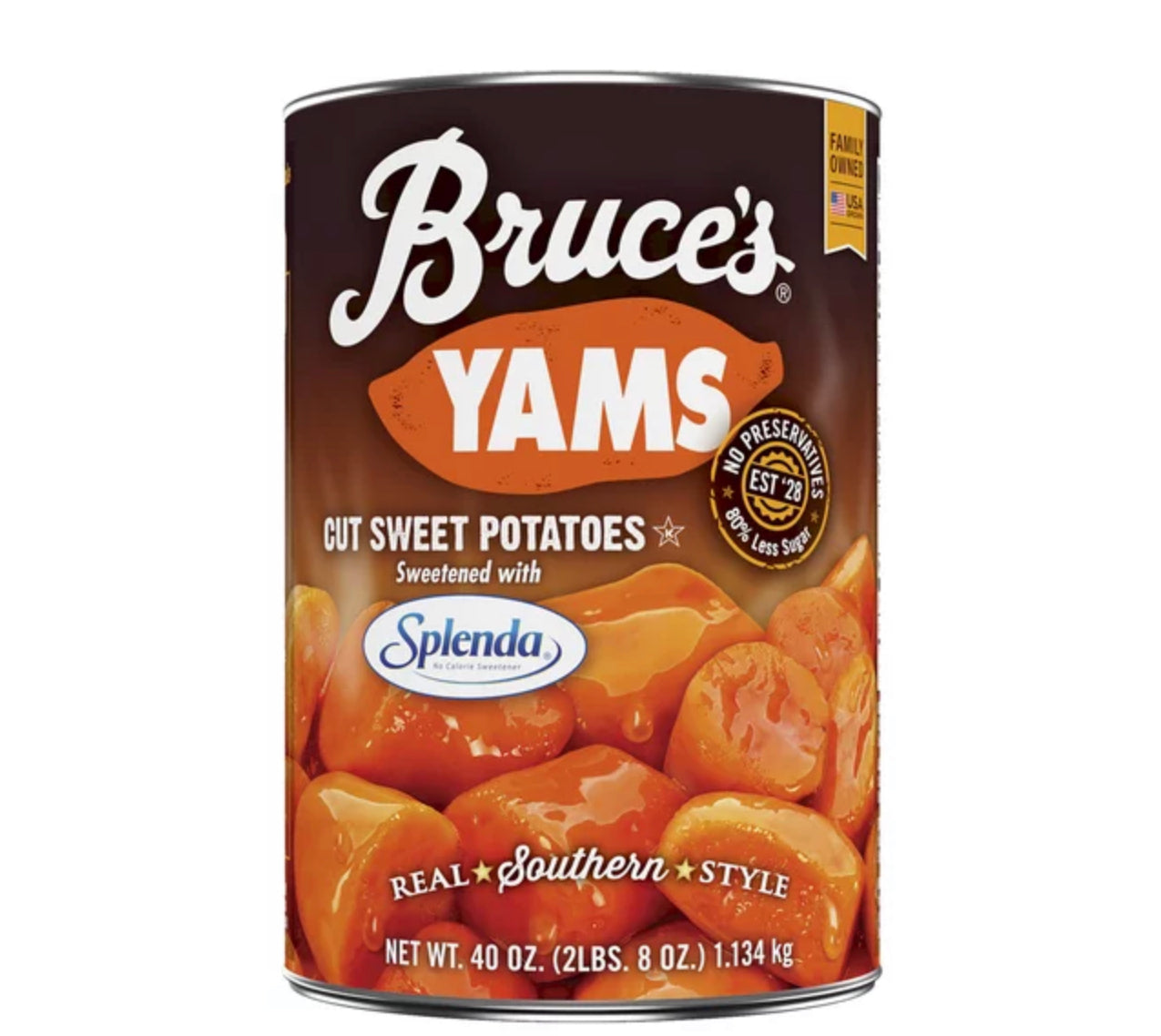 Bruce's Yams Cut Sweet Potatoes Sweetened With Splenda 40oz