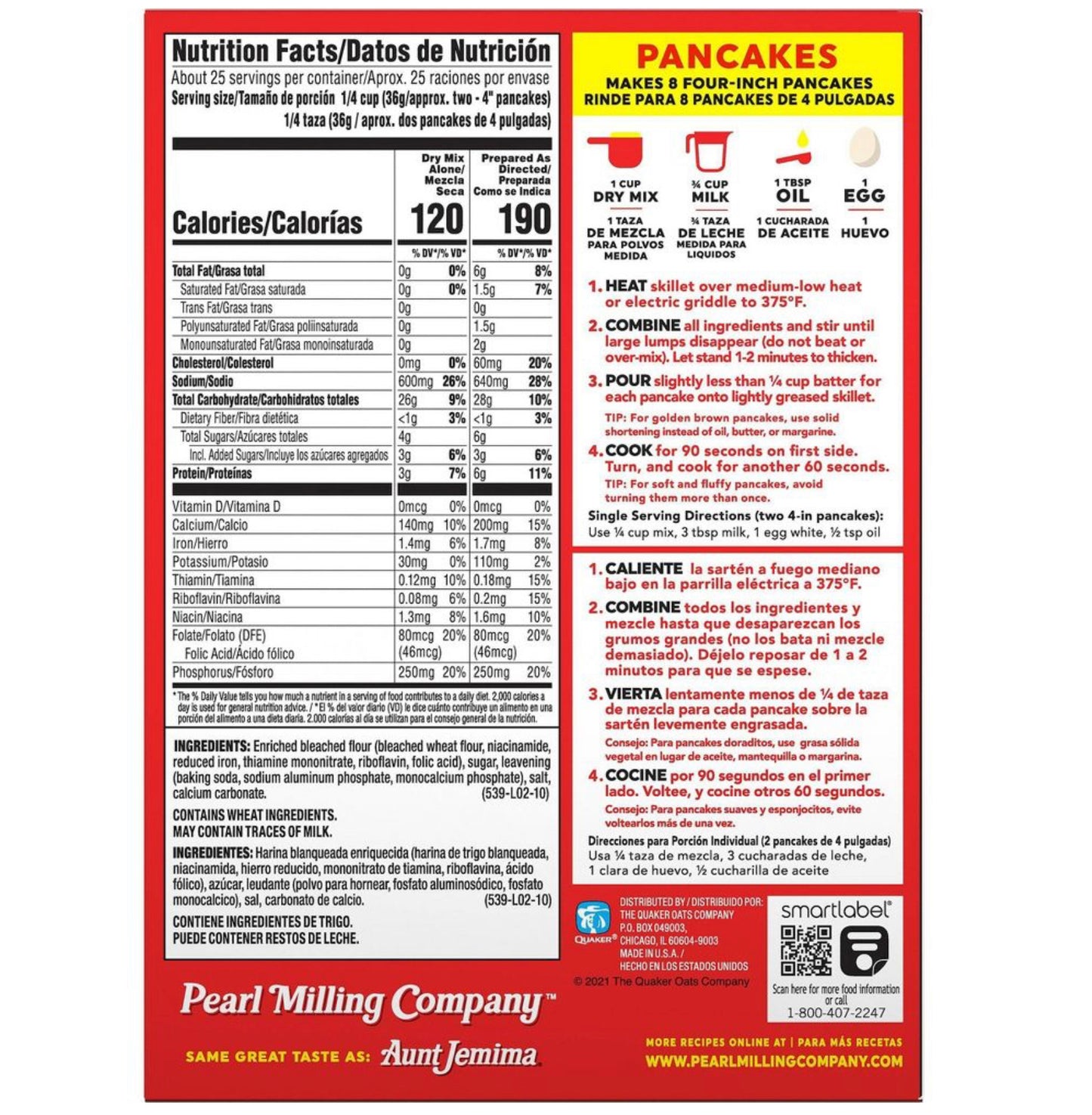 Pearl Milling Company Original Pancake & Waffle Mix 2lb