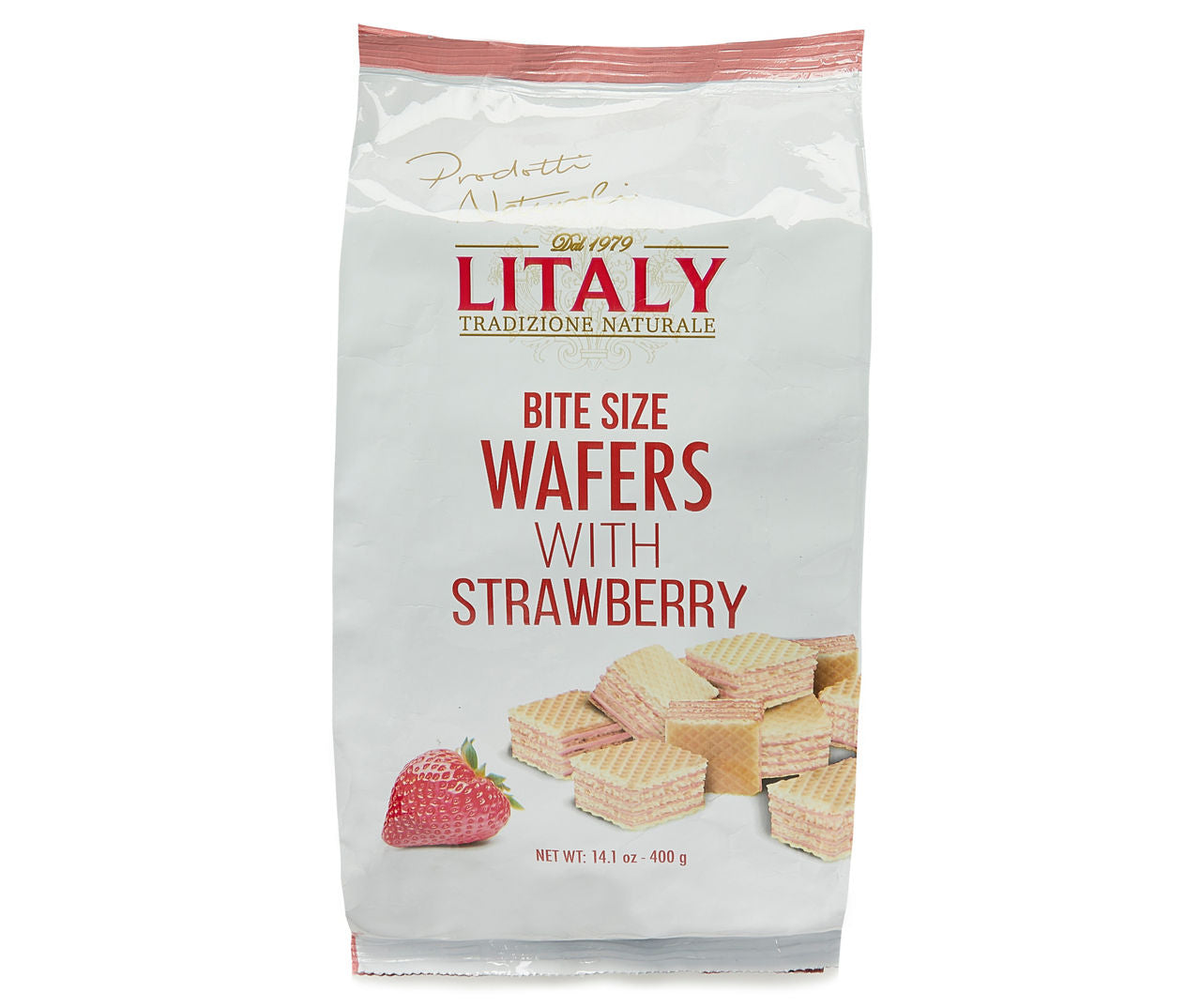 Litaly Bite Size Wafers with Strawberry 14.1 oz