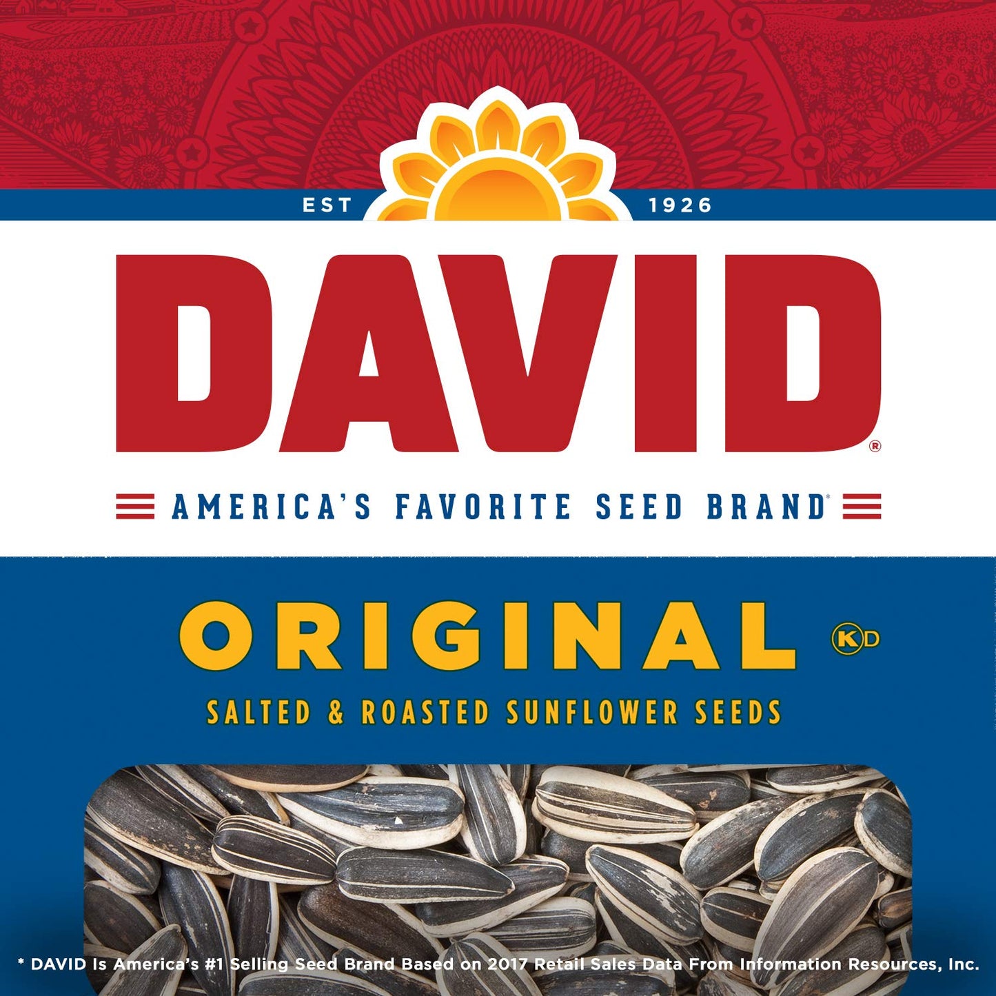 David Original Salted & Roasted Sunflower Seeds 0.9oz