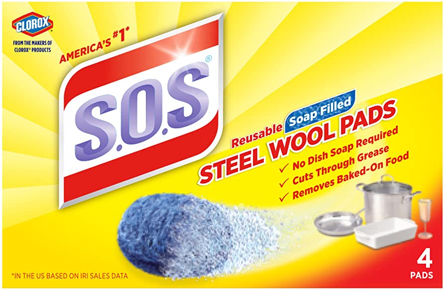 S.O.S Steel Wool Pads 4ct