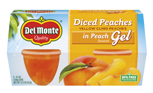 Del Monte Diced Peaches In Peach Gel 4.45 oz