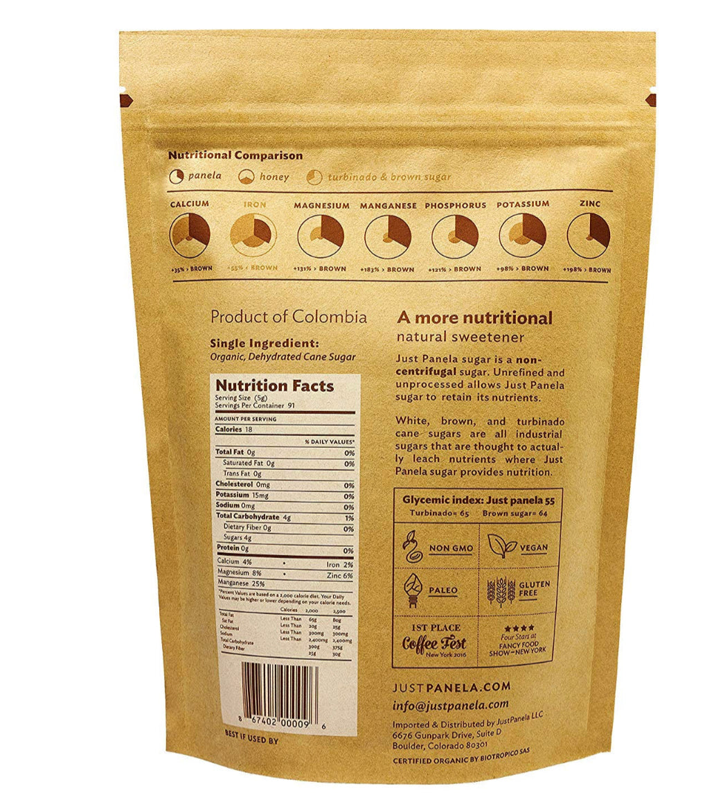 Just Panela Organic and Unrefined Cane Sugar 1lb